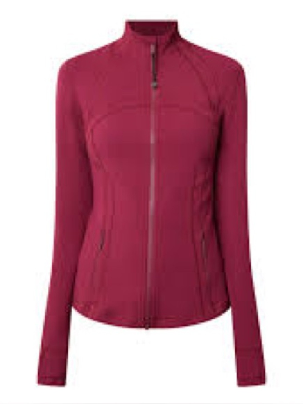 lululemon Define Full Zip jacket Berry Rumble NuLu fabric Yoga Gym EUC Size 4